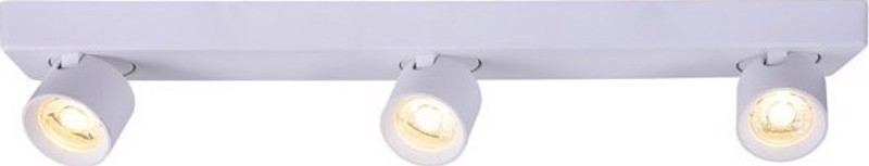 ACA Σποτ Ράγα Τρίφωτη Αλουμίνιο 'PLUTO' Λευκό LED 54Χ7Χ