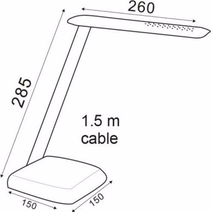 ACA Epitrapezio Fotistiko Metalliko/Plastiko 'FUTUR' Lefko Led 28,5X26cm SF1408LED640W