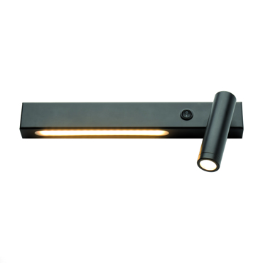 ACA Απλίκα Τοίχου LED Μεταλλική Μαύρη 28x4x7.5cm Θερμό Λευκό SF2110LEDBKR