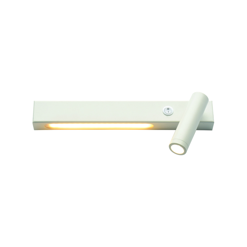 ACA Απλίκα Τοίχου LED Μεταλλική Λευκή 28x4x7.5cm Θερμό Λευκό SF2110LEDWHR
