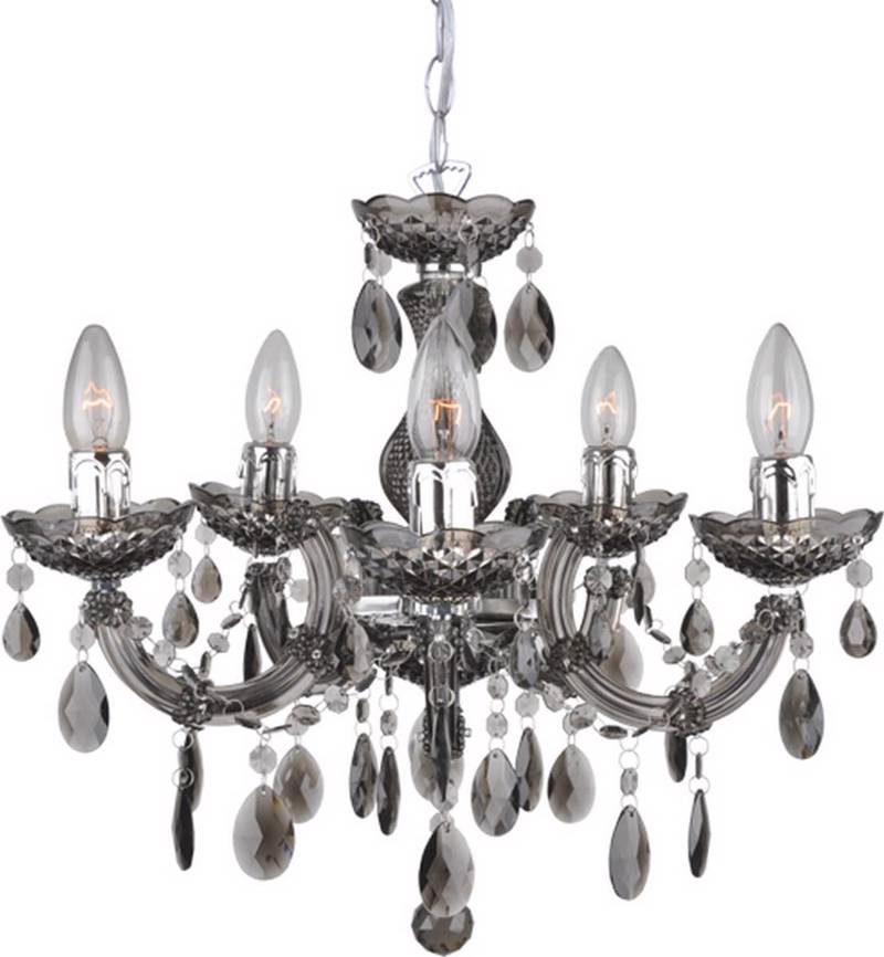 ACA Lighting - ΣΗΜΑΝΤΙΚΟ: Σε περίπτωση διαφοράς τιμής από το κατάστημα ισχύει παντα και μόνο η τιμή του καταστήματος ACA Φωτιστικό Οροφής Πεντάφωτο 'NEFERTITI' Ακρυλικό/Μέτ