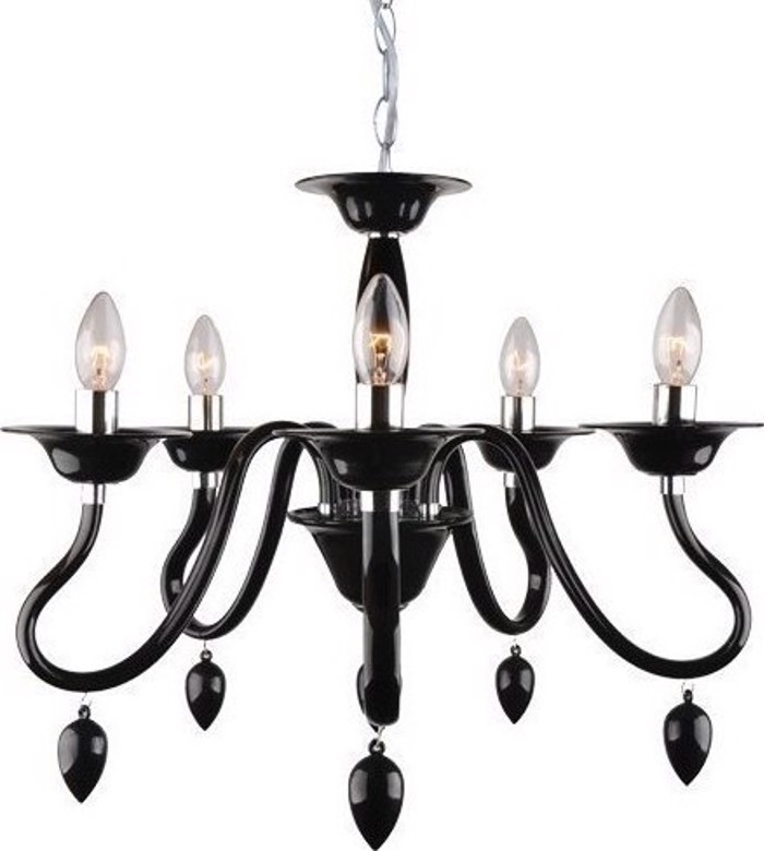 ACA Fotistiko Orofis Pentafoto 'FIRENZE' Akruliko/Metallo Mavro E14 F60X128ek SF3631105