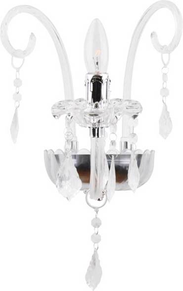 ACA Απλίκα Τοίχου 'GIZA' Ακρυλικό/Μέταλλο Διάφανο/Χρώμιο Ε14 34Χ27X42εκ SF633121W