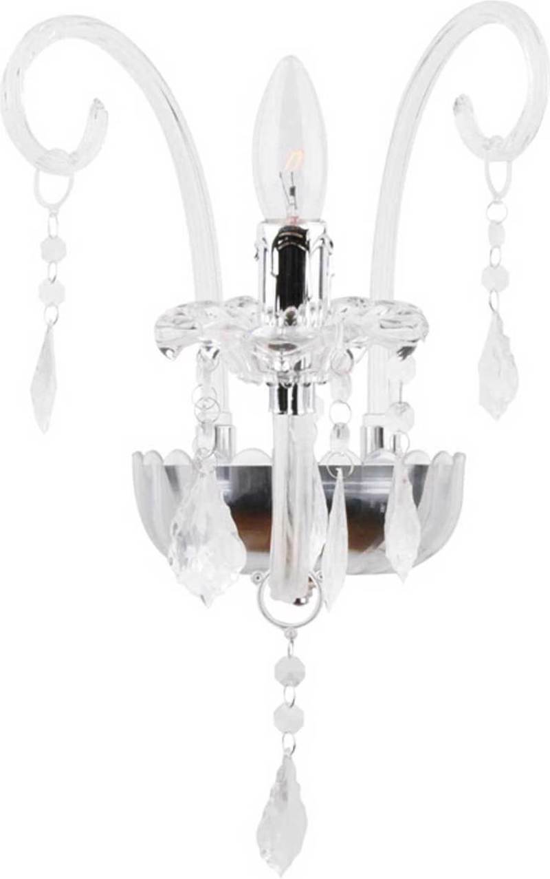 ACA Lighting - ΣΗΜΑΝΤΙΚΟ: Σε περίπτωση διαφοράς τιμής από το κατάστημα ισχύει παντα και μόνο η τιμή του καταστήματος ACA Απλίκα Τοίχου 'GIZA' Ακρυλικό/Μέταλλο Διάφανο/Χρώμι