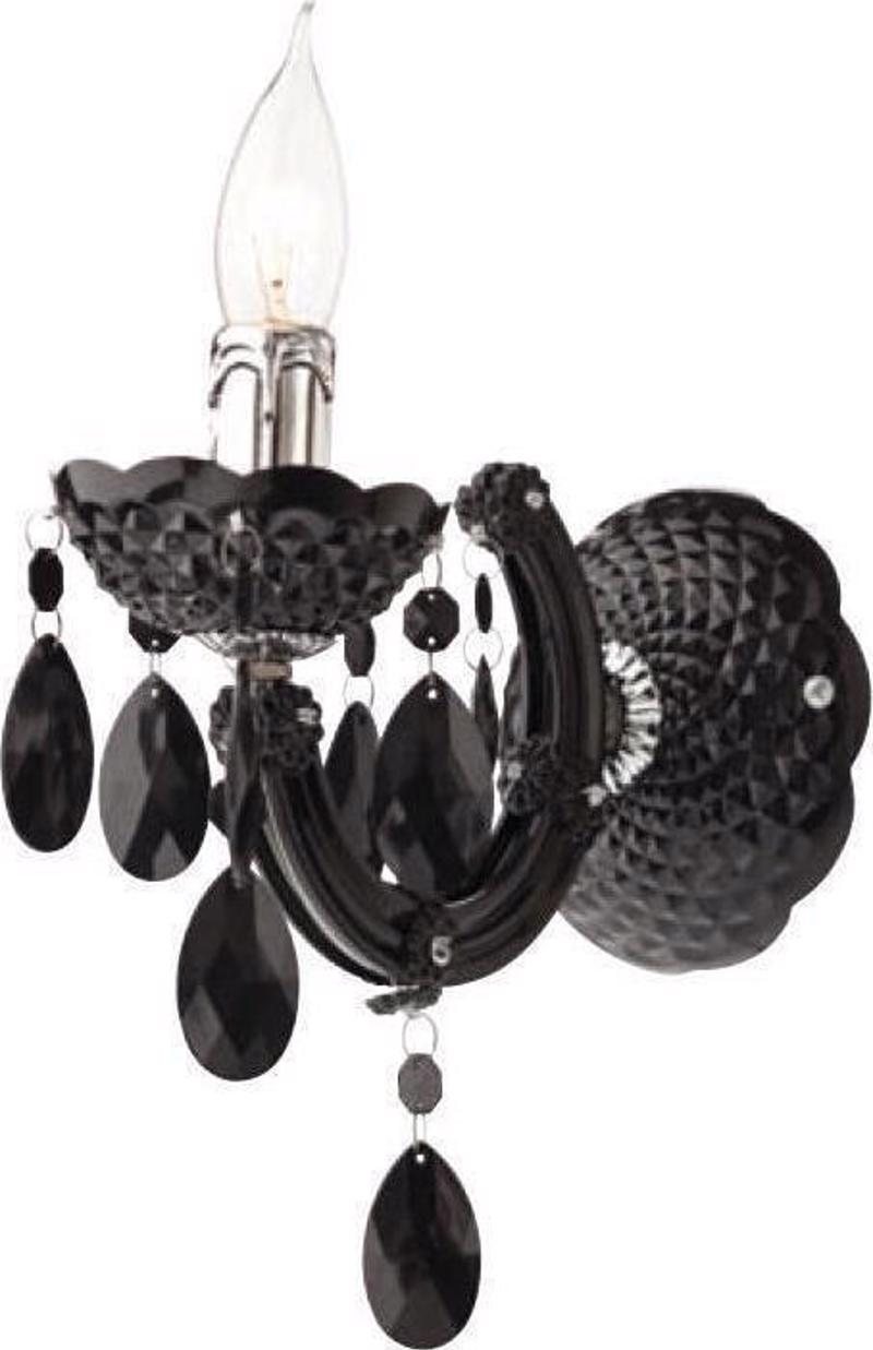 ACA Lighting - ΣΗΜΑΝΤΙΚΟ: Σε περίπτωση διαφοράς τιμής από το κατάστημα ισχύει παντα και μόνο η τιμή του καταστήματος ACA Απλίκα Τοίχου 'PEGASUS' Ακρυλικό Μαύρο/Χρώμιο Ε14 1