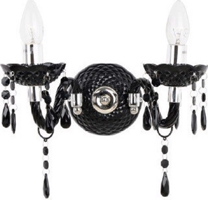 ACA Απλίκα Τοίχου Δίφωτη 'PEGASUS' Ακρυλικό/Μέταλλο Μαύ