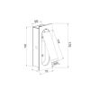 ACA Spot Metalliko 'AIAS' Lefko LED 7X17cm SF701LEDW