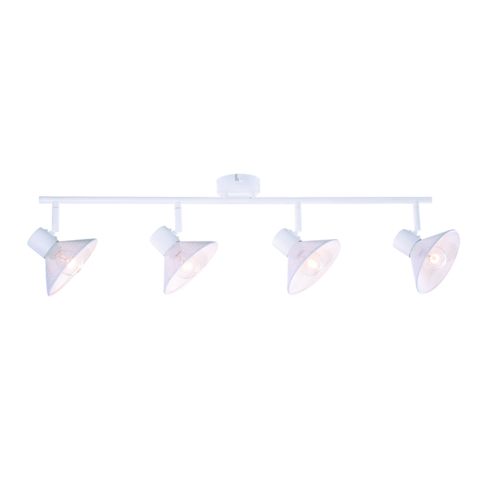 ACA Aplika Toixou 'PALOMA' 4Foti Metalliki Lefki E14 74.5x19cm TNK2834SW