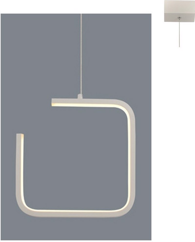 ACA Φωτιστικό Οροφής Μεταλλικό 'EUCLID1' Λευκό LED 22Χ11Χ129cm V27LEDP22WH