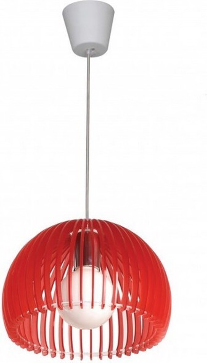 ACA Φωτιστικό Οροφής 'ELLITE' Ακρυλικό/Μέταλλο Κόκκινο 