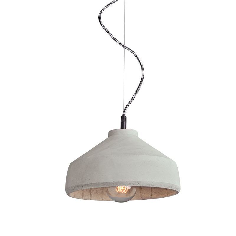 ACA Κρεμαστό Φωτιστικό Οροφής 'ELVIS' Τσιμεντένιο Γκρί 