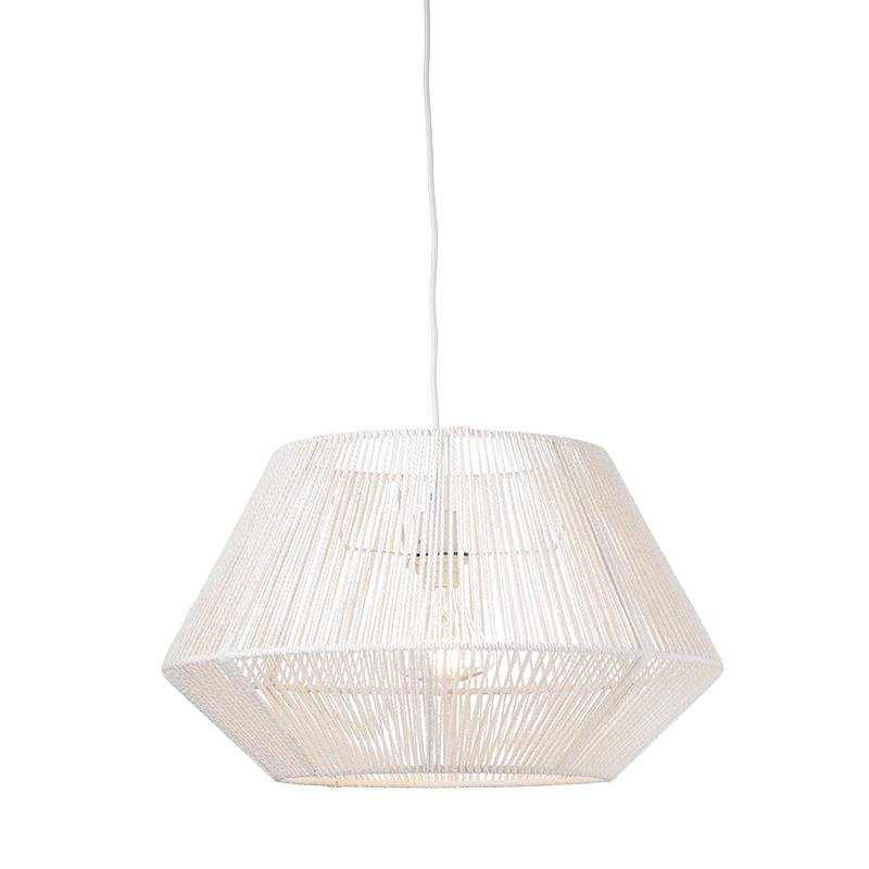 ACA Lighting - ΣΗΜΑΝΤΙΚΟ: Σε περίπτωση διαφοράς τιμής από το κατάστημα ισχύει παντα και μόνο η τιμή του καταστήματος ACA Κρεμαστό Φωτιστικό Οροφής 'PERU' από Σχοινί Λευκό Φ