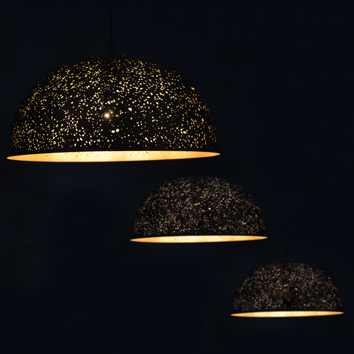 ACA Kremasto Fotistiko Orofis 'PLANETARIO' Metalliko Mavro/Xalkino F40x120cm E27 V363381PBG