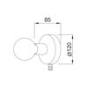ACA Aplika Toixou 'JOY' Metalliki Lefko/Xrusi E27 F12x8.5cm V36382WP
