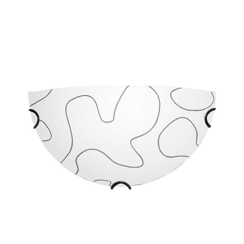 ACA Απλίκα Τοίχου 'PUZZLE' Γυάλινη Λευκή με Σχέδιο Ε27 30x8.5x15cm XD05302