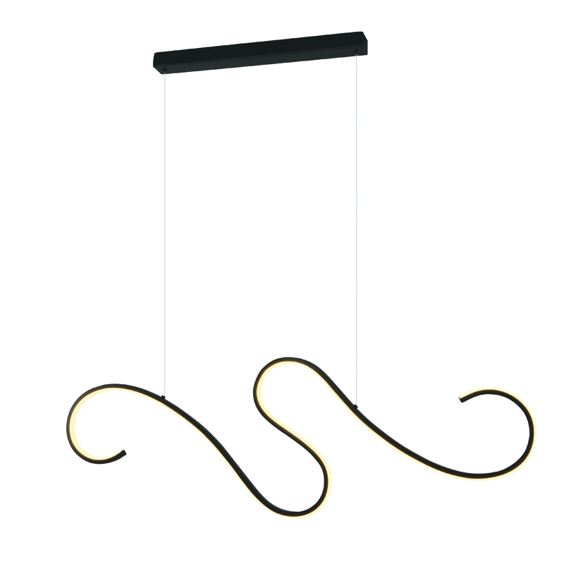 ACA Φωτιστικό Οροφής Αλουμίνιου LED 'Calista' Μαύρο 300