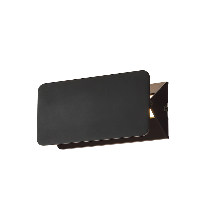 ACA Απλίκα Τοίχου 'PYRAMID' LED Αλουμινίου Μαύρη 16x8x6