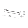 ACA Aplika Toixou 'FOGA' LED Alouminiou Ggri 90x10.5x6.4cm Thermo Lefko ZD810418LEDGY