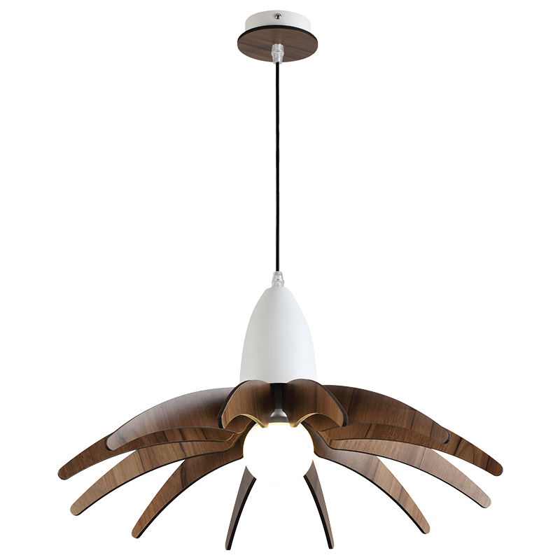 ACA Κρεμαστό Φωτιστικό Οροφής 'ALPS' Μεταλλικό/MDF Λευκ