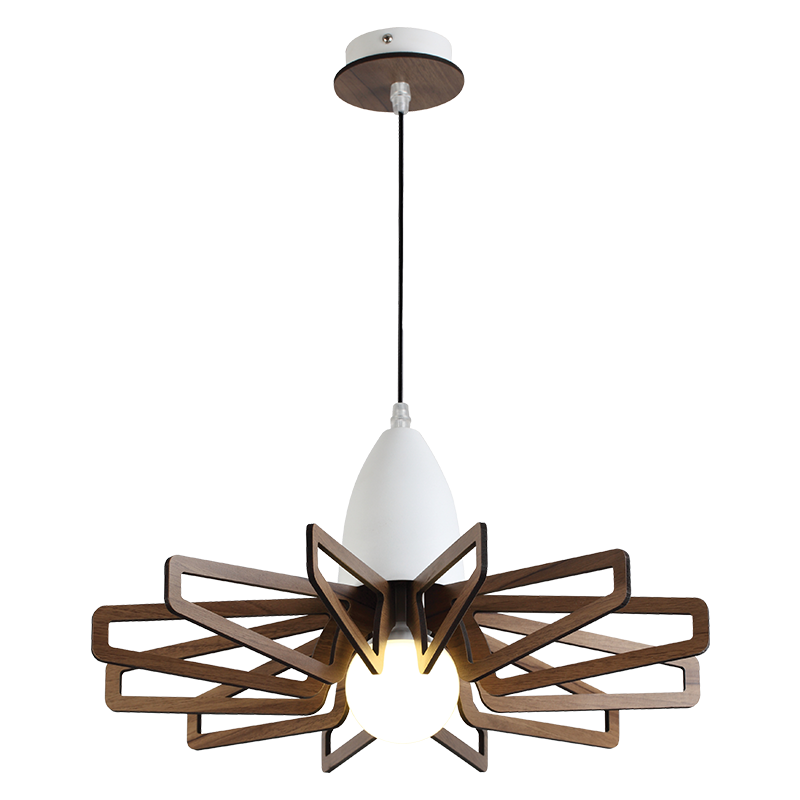 ACA Κρεμαστό Φωτιστικό Οροφής 'ALPS' Μεταλλικό/MDF Λευκ