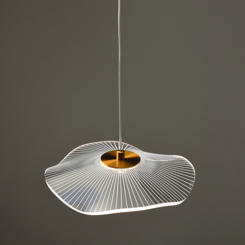 ACA Κρεμαστό Φωτιστικό Οροφής ''NINFEA'' Μεταλλικό Ορειχάλκινο με LED Θερμό Λευκό Φ22x160cm ZM34LEDP22BR