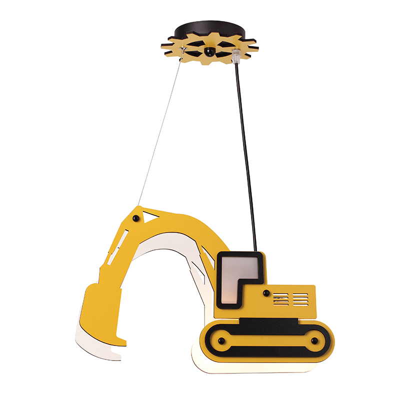 ACA Παιδικό Φωτιστικό Οροφής 'VROOM' MDF Κίτρινο 40x12x