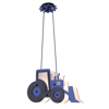 ACA Paidiko Fotistiko Orofis 'VROOM' 2Foto MDF Ble 41.5x12x100cm E14 ZM522P42B