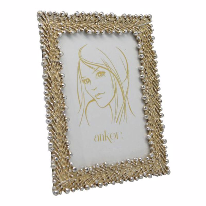 agiovlasitishome Διακοσμητικά τοίχου - ΣΗΜΑΝΤΙΚΟ: Σε περίπτωση διαφοράς τιμής από το κατάστημα ισχύει παντα και μόνο η τιμή του καταστήματος Ankor Κορνίζα Πολυεστερική 20x25cm με Χρυσές και Ασημέν