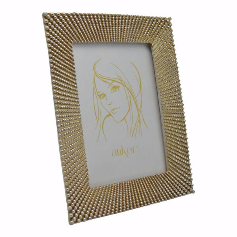 agiovlasitishome Διακοσμητικά τοίχου - ΣΗΜΑΝΤΙΚΟ: Σε περίπτωση διαφοράς τιμής από το κατάστημα ισχύει παντα και μόνο η τιμή του καταστήματος Ankor Κορνίζα Πολυεστερική 13x18cm Χρυσή με Πέρλες (239