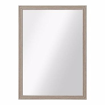 Ankor Καθρέπτης Τοίχου με Πλαστικό Πλαίσιο σε Μπεζ-Γκρι Χρώμα και Ανάγλυφη Υφή 50x70cm (3517-5070)