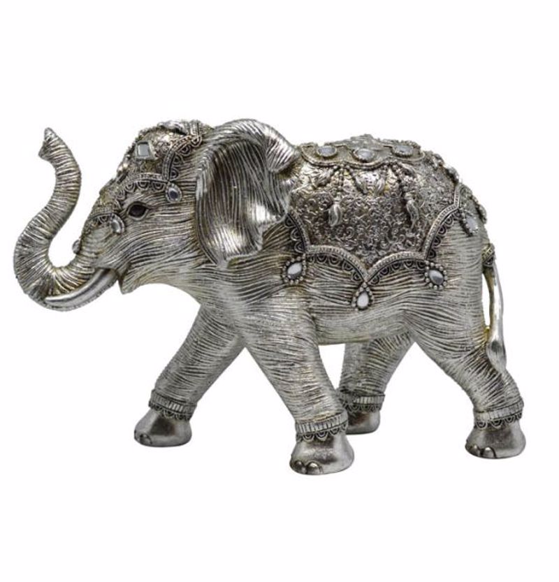 Ankor - ΣΗΜΑΝΤΙΚΟ: Σε περίπτωση διαφοράς τιμής από το κατάστημα ισχύει παντα και μόνο η τιμή του καταστήματος Ankor Ελεφαντάκι Πολυεστερικό Ασημί 27x10x18cm (815173)