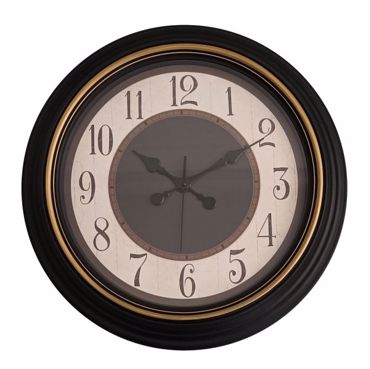 Ankor Ρολόι Τοίχου Πλαστικό Μαύρο Vintage Φ50.3x5.2cm (848959)