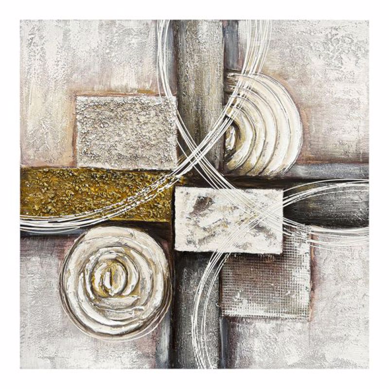 Ankor Πίνακας Ελαιογραφία σε Τυπωμένο Καμβά με Γεωμετρι