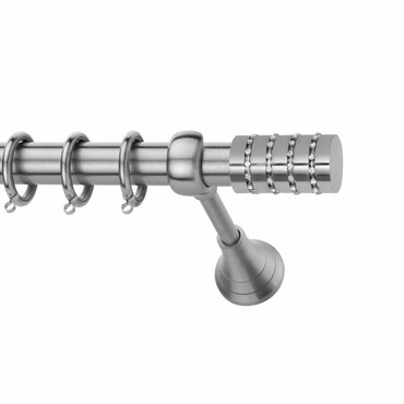 Κουρτινόξυλο Φ25 Inox spy.Raoulo Strass