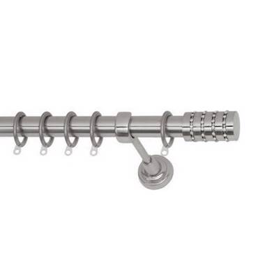 Κουρτινόξυλο Φ25 Inox spy.Raoulo Strass