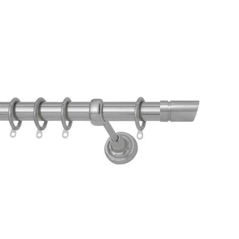 Κουρτινόξυλο F25 Inox Σύμη Νίκελ Σατινέ