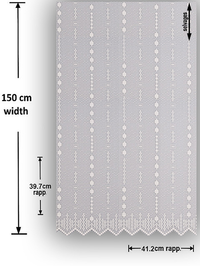 ufasma Diafano 'Tilos' Plekto me Gometriko Motibo (u150cm) se 2 Apoxroseis