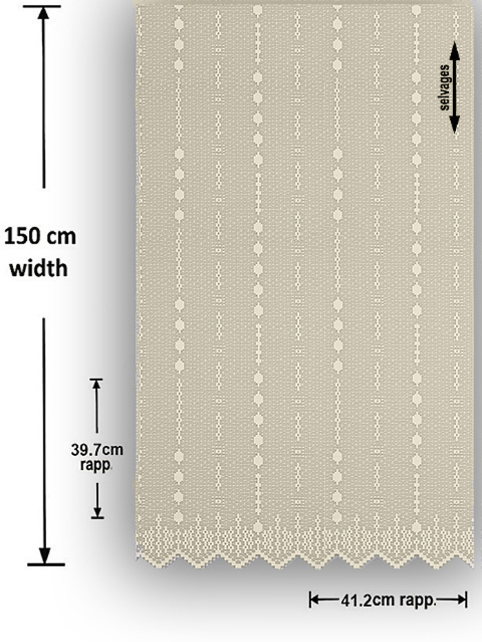 ufasma Diafano 'Tilos' Plekto me Gometriko Motibo (u150cm) se 2 Apoxroseis