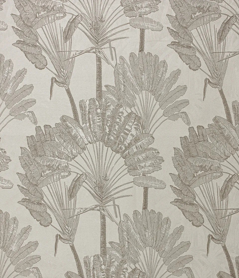 Ύφασμα Ζακάρ 'Cycas' με Τροπικό Σχέδιο διαθέσιμο σε 3 Α