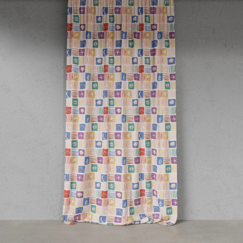 Ύφασμα 'Paralio' με Καλοκαιρινό Σχέδιο 285cm