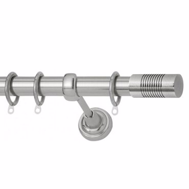 Κουρτινόξυλο φ25 inox Rosso