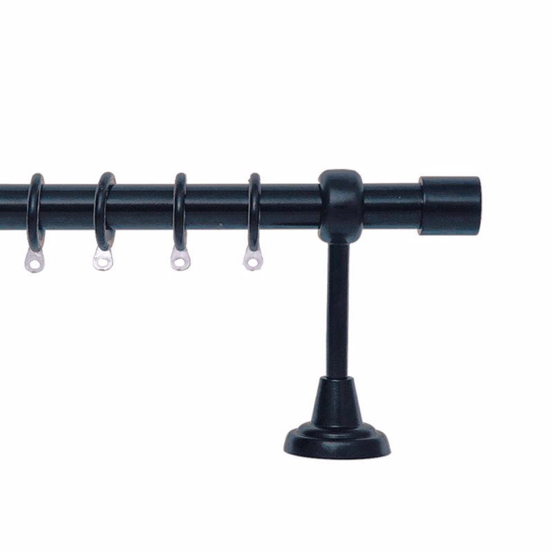 Import Hellas Κουρτινόξυλο Φ25 Μαύρο Τάπα