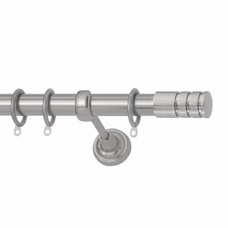Κουρτινόξυλο φ25 Inox Roxy Νίκελ Σατινέ