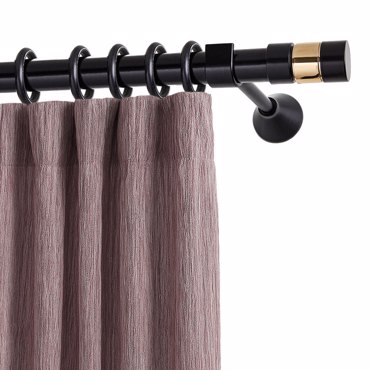Agiovlasitishome Κουρτινόξυλο Φ25 ΚS19 Μαύρο Ματ/Oro