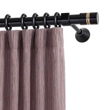 Agiovlasitishome Κουρτινόξυλο Φ25 ΚS109 Μαύρο Ματ/Oro με Στρας