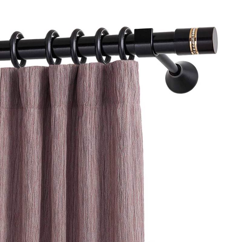 Agiovlasitishome - ΣΗΜΑΝΤΙΚΟ: Σε περίπτωση διαφοράς τιμής από το κατάστημα ισχύει παντα και μόνο η τιμή του καταστήματος Agiovlasitishome Κουρτινόξυλο Φ25 ΚS109 Μαύρο Ματ/Oro μ