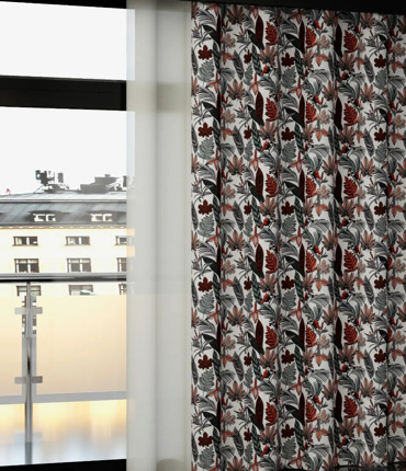 Ύφασμα Εμπριμέ Φλοράλ 'Atzeko' με Βελούδινη Soft-Touch Υφή σε 2 Αποχρώσεις