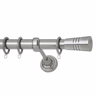 Κουρτινόξυλο Φ25 Inox Artemis Classic Νίκελ Σατινέ