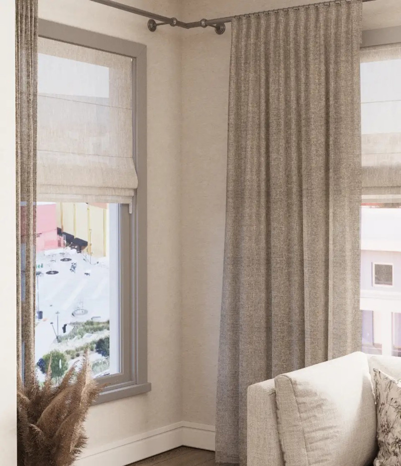 Ύφασμα με Απαλή Υφή Λινού 'Brass' Διαθέσιμο σε 11 Αποχρ