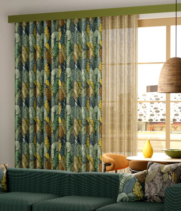 Ύφασμα με Εκτυπωμένο Μοτίβο Φύλλων 'Cycamor' σε 3 Αποχρώσεις